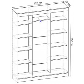 Шкаф-купе Риф 3 ШК.025.1700-01