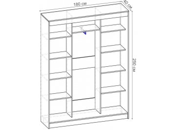 Шкаф-купе Риф 3 ШК.025.1800-01