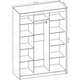 Шкаф-купе Риф 3 ШК.026.1400-01/21 вариант 2