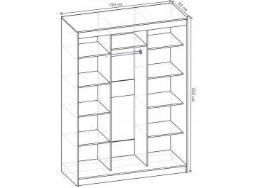 Шкаф-купе Риф 3 ШК.027.1900-01