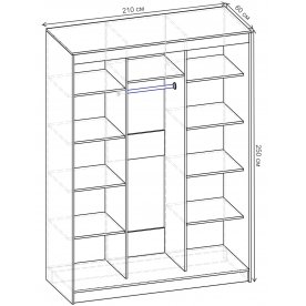Шкаф-купе Риф 3 ШК.027.2100-01