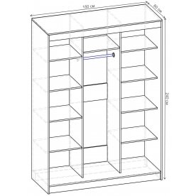Шкаф-купе Риф 3 ШК.029.1500-01/21 вариант 2