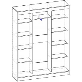 Шкаф-купе Риф 3 ШК.032.1700-01/21 вариант 2