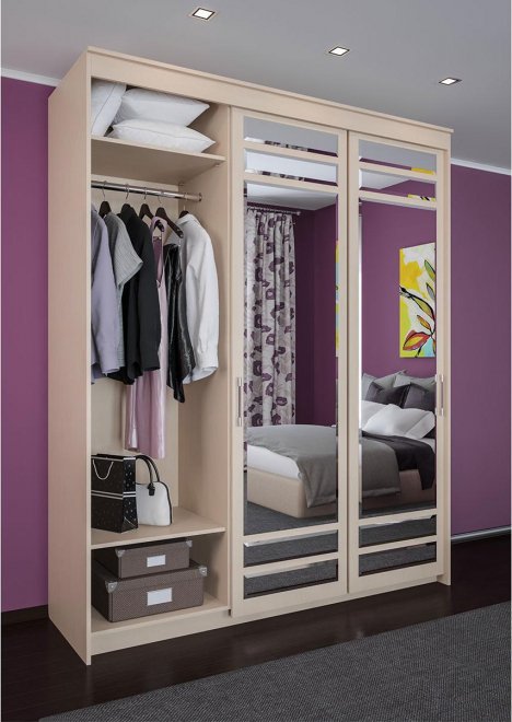 Шкаф-купе ШК-05 дуб молочный