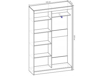 Шкаф-купе Стандарт 2 ШК.004.1600-09