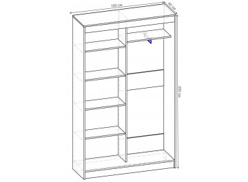 Шкаф-купе Стандарт 2 ШК.005.1600-08