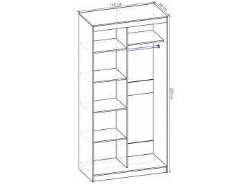 Шкаф-купе Стандарт 2 ШК.006.1400-08