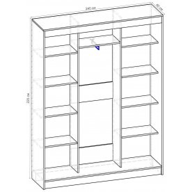 Шкаф-купе Стандарт 3 ШК.008.2400-08
