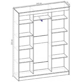 Шкаф-купе Стандарт 3 ШК.008.2400-09