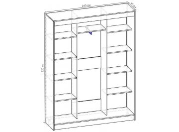 Шкаф-купе Стандарт 3 ШК.008.2400-09
