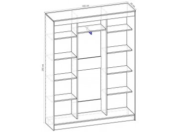 Шкаф-купе Стандарт 3 ШК.009.1600-09