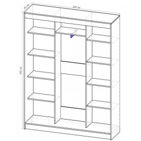 Шкаф-купе Стандарт 3 ШК.009.2000-08