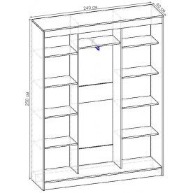 Шкаф-купе Стандарт 3 ШК.009.2400-09