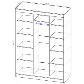 Шкаф-купе Стандарт 3 ШК.010.1600-08