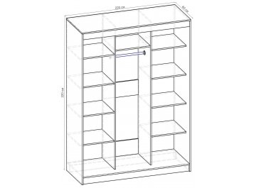 Шкаф-купе Стандарт 3 ШК.010.2200-09
