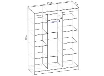 Шкаф-купе Стандарт 3 ШК.010.2400-09