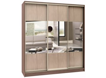Трехдверный шкаф-купе Стандарт Комбо 3.1 ШК.008.1600-19 ясень шимо темный / ясень шимо светлый / шампань матовая