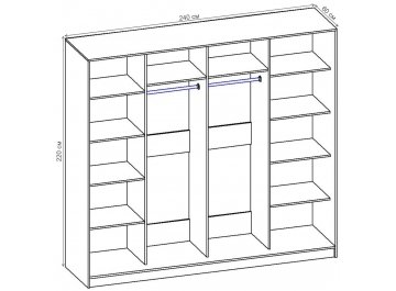 Шкаф-купе Стандарт Комбо 4.1 ШК.014.2400-19