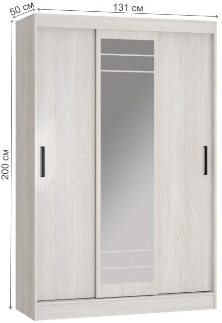 Шкаф-купе Тео ШКК-02 ясень белый