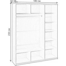 Шкаф-купе Траст СШК 2.180.60-11.13.11