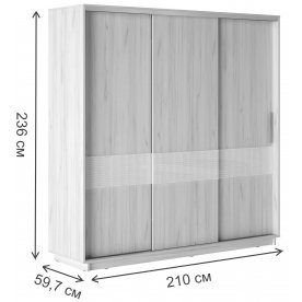 Шкаф-купе Уарас Декор 2100