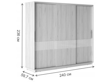 Шкаф-купе Уарас Декор 2400