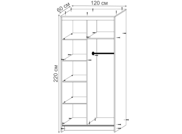 Шкаф-купе Зеркало-2