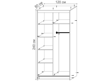 Шкаф-купе Зеркало-2