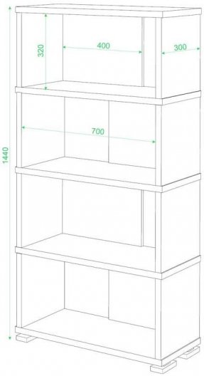 Стеллаж СБ-10/4 карамель