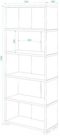 Стеллаж СБ-10/5 карамель