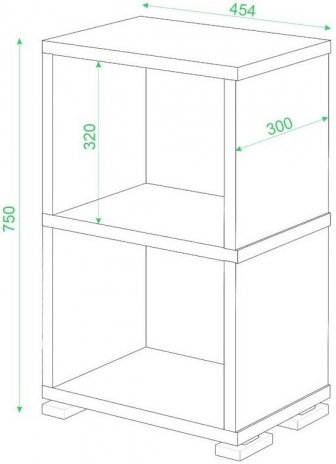 Стеллаж СБ-15/2 карамель