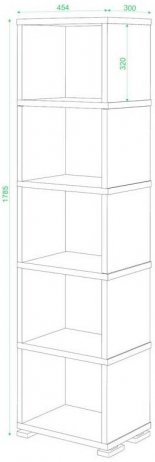 Стеллаж СБ-15/5 карамель