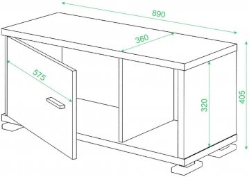 Стеллаж СБ-30/1 венге