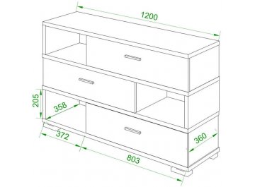 Комод Домино СБ-40/3 КШ-Ч