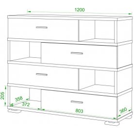 Комод Домино СБ-40/4 КШ-Ч