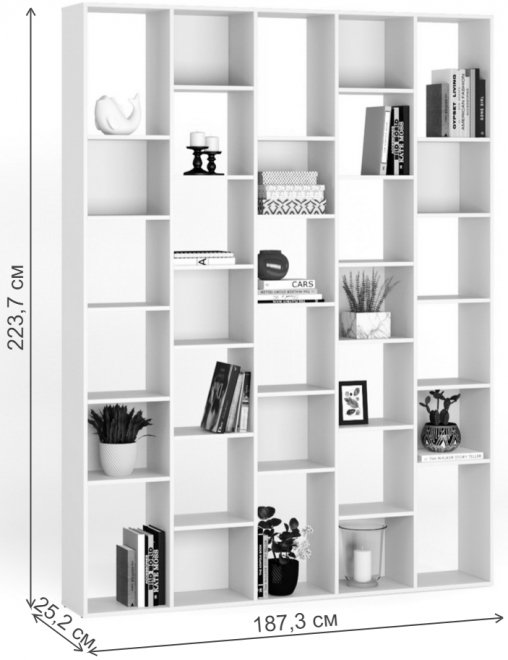 Стеллаж Алстар-15 белый