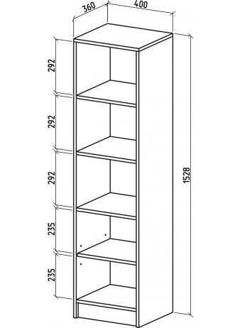 Стеллаж Бостон-1 дуб апрель темный