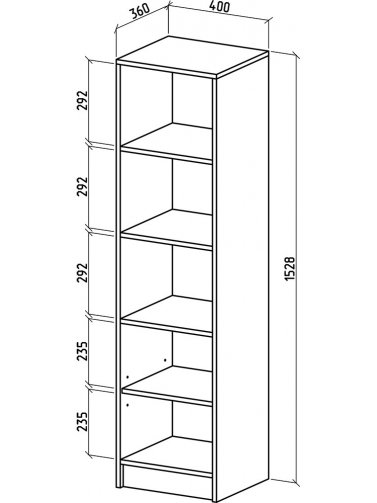 Стеллаж Бостон-1 дуб сонома