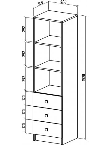 Стеллаж Бостон-2 дуб апрель темный