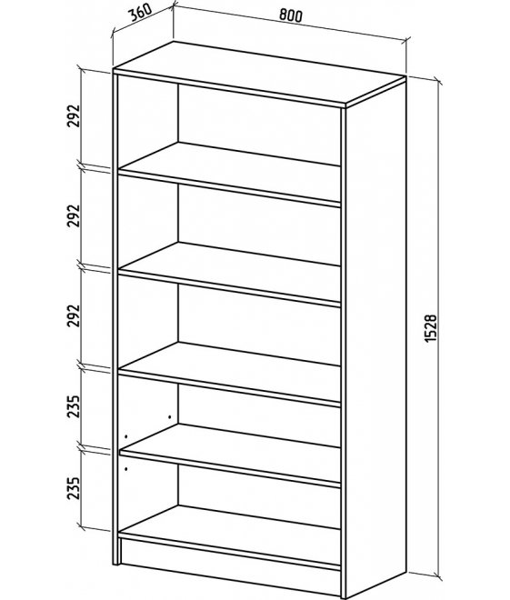 Стеллаж Бостон-3 дуб апрель темный