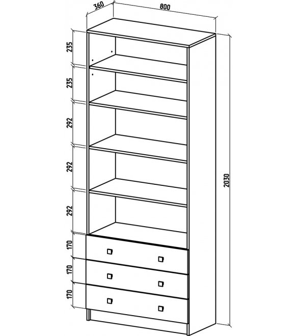 Стеллаж Бостон-8 дуб сонома