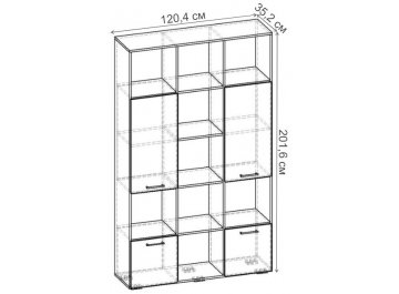 Стеллаж Бриз-3.02 СТ.082.1204-01