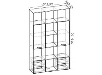 Стеллаж Бриз-3.04 СТ.084.1204-01