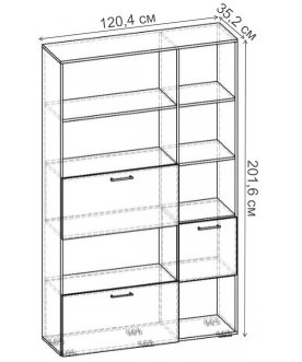 Стеллаж Бриз-5.01 СТ.101.1204-01