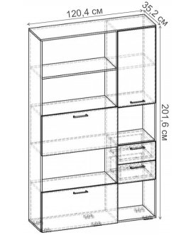 Стеллаж Бриз-5.04 СТ.104.1204-01