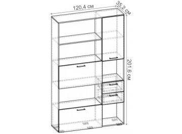 Стеллаж Бриз-5.04 СТ.104.1204-01