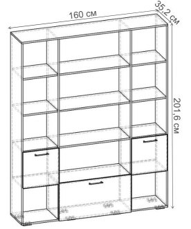 Стеллаж Бриз-6.05 СТ.115.1600-01