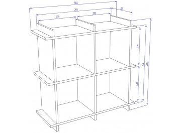 Стеллаж Cross СЛ2х2 БЕ