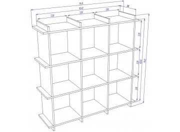 Стеллаж Cross СЛ3х3 В