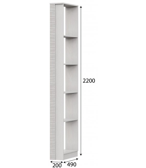 Стеллаж Дельта ясень анкор светлый / сандал светлый